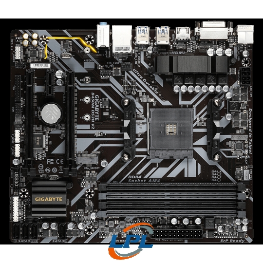 Mainboard Gigabyte B450M DS3H V2 (rev. 1.x) | AMD B450, Socket AM4, Micro ATX, 4 khe DDR4
