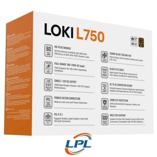 Nguồn Xigmatek Loki L750 750W | PCIe 5.1, 80 Plus Bronze
