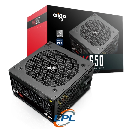 Nguồn Máy Tính AIGO VK650 - 650W (Màu Đen) Chính Hãng