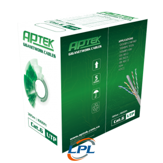 Cáp mạng APTEK CAT.6 UTP 305m CCA