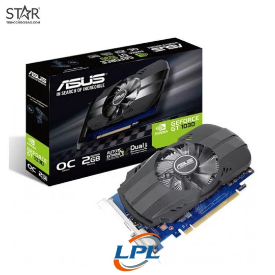 Card màn hình VGA ASUS GT 1030 2GB GDDR5 Phoenix OC Edition (PH-GT 1030-O2GB)