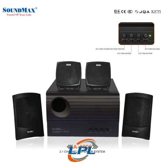 BÔ LOA VI TÍNH 4.1 SOUNDMAX A4000 CHÍNH HÃNG , 60W CỰC HAY