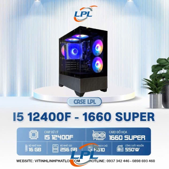PC Gaming | Intel i5 12400F \ GTX 1660S 6G\ H610\ RAM 16GB\ SSD 256GB