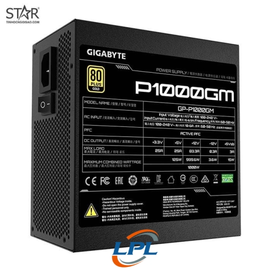 Nguồn Gigabyte GP-P1000GM 1000W 80 Plus Gold Full Modular
