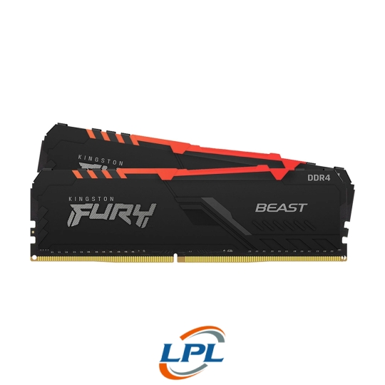 Ram Kingston Fury Beast RGB 32GB | 2 x 16GB, DDR4, 3200MHz (KF432C16BBAK2/32)