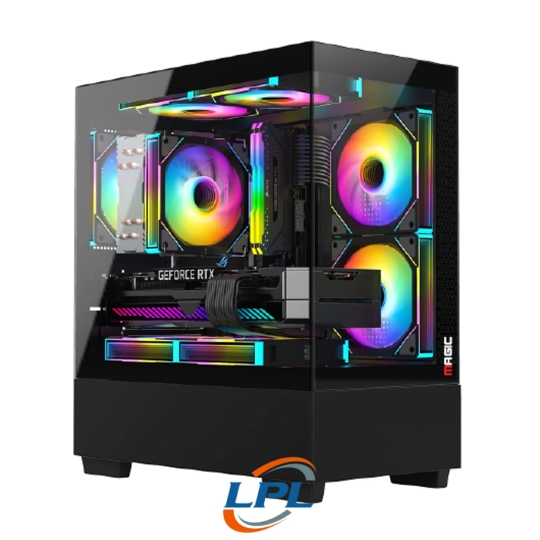 Thùng máy Case Magic MIX-Tower Đen | Micro ATX, không fan