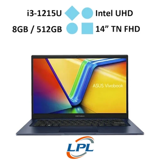 Laptop ASUS Vivobook 14 X1404ZA-NK386W (i3-1215U/ RAM 8GB/ Onboard graphics/ 512GB SSD/ Windows 11)