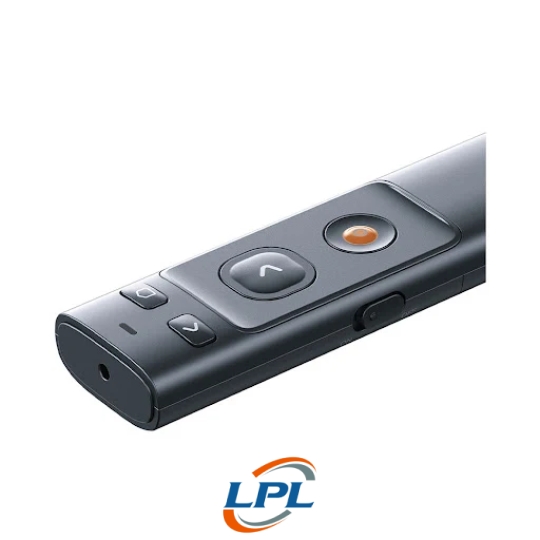 Bút trình chiếu Baseus Orange Dot AI Wireless Presenter (Laser đỏ) Grey (WKCD020013) (Pin sạc)