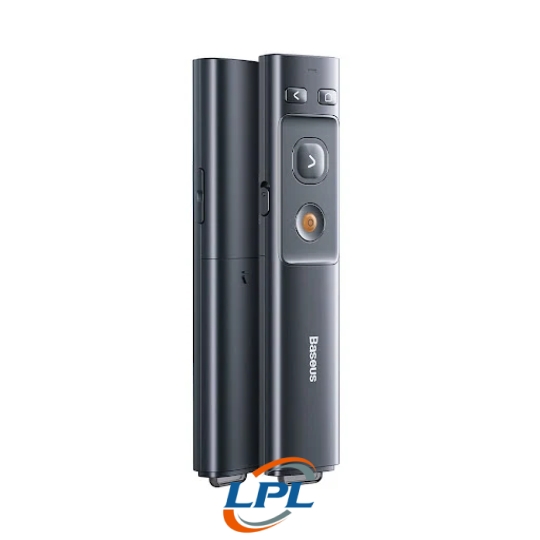 Bút trình chiếu Baseus Orange Dot AI Wireless Presenter (Laser đỏ) Grey (WKCD020013) (Pin sạc)
