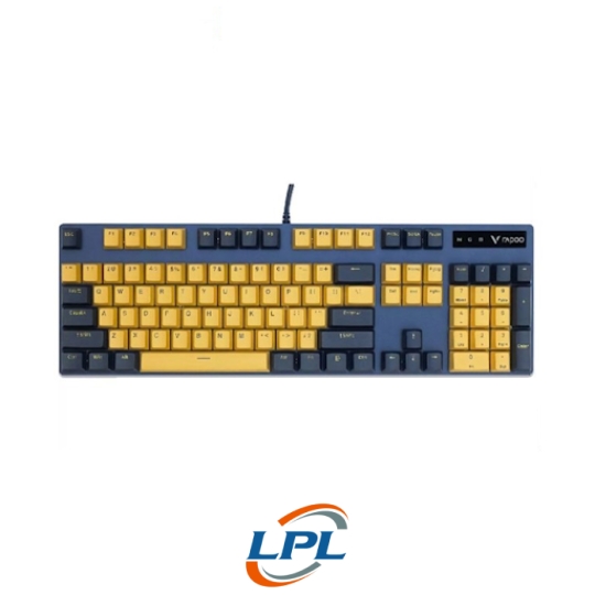 Bàn phím cơ gaming có dây Rapoo V500 Pro màu vàng xanh (Yellow Blue) (Blue switch)