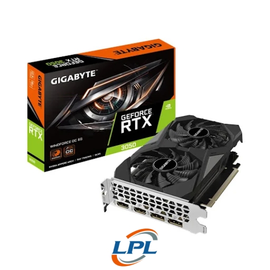 Card màn hình GIGABYTE GeForce RTX 3050 WINDFORCE OC 6G 6GB GDDR6 (GV-N3050WF2OC-6GD)